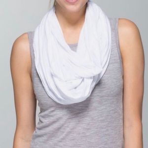Lululemon Thin White Infinity Scarf